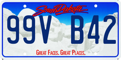 SD license plate 99VB42