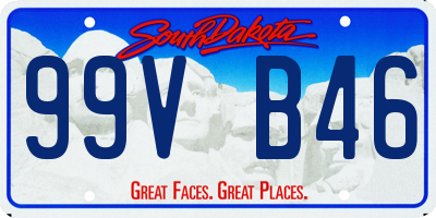 SD license plate 99VB46