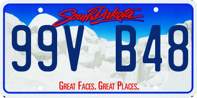SD license plate 99VB48