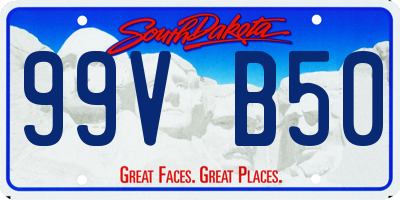 SD license plate 99VB50