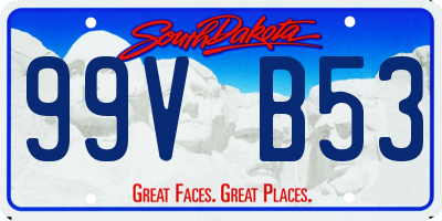 SD license plate 99VB53