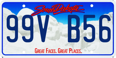 SD license plate 99VB56