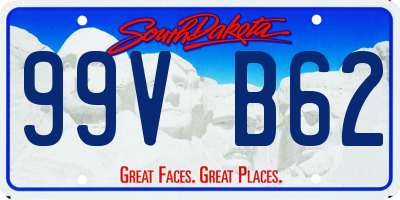 SD license plate 99VB62