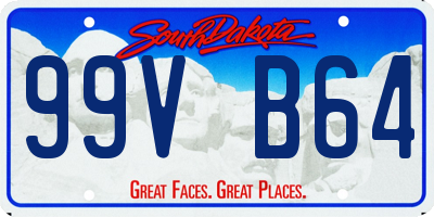 SD license plate 99VB64