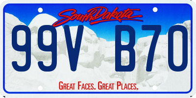 SD license plate 99VB70