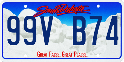 SD license plate 99VB74