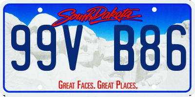 SD license plate 99VB86