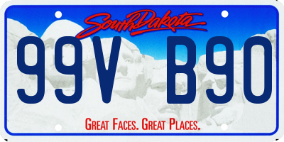 SD license plate 99VB90