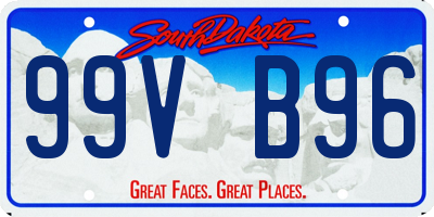SD license plate 99VB96