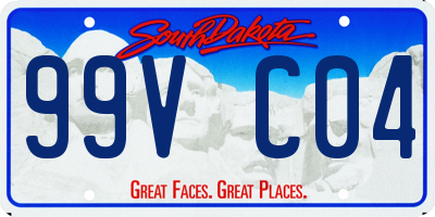 SD license plate 99VC04