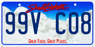 SD license plate 99VC08