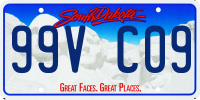 SD license plate 99VC09