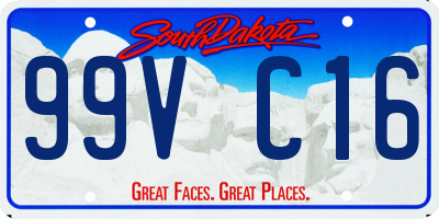 SD license plate 99VC16