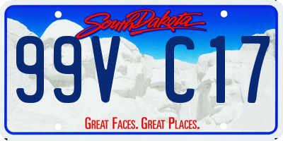 SD license plate 99VC17
