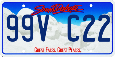SD license plate 99VC22