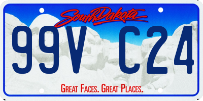 SD license plate 99VC24