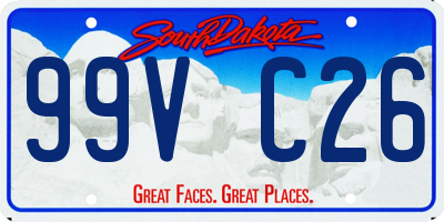 SD license plate 99VC26