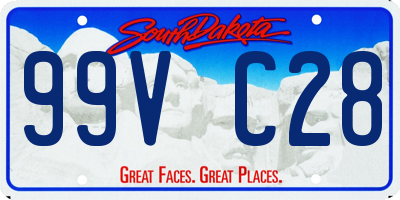 SD license plate 99VC28