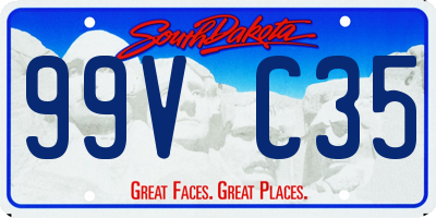 SD license plate 99VC35