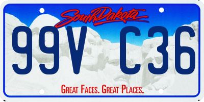 SD license plate 99VC36