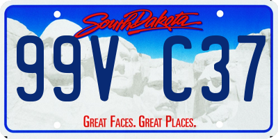 SD license plate 99VC37