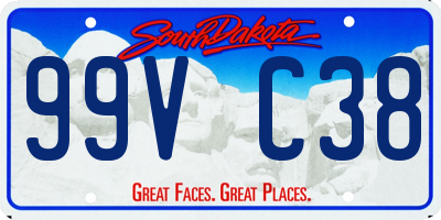 SD license plate 99VC38