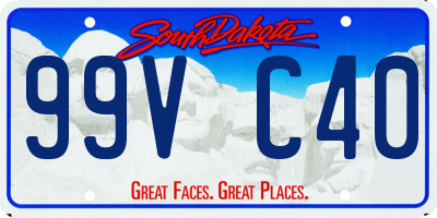 SD license plate 99VC40
