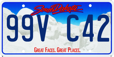 SD license plate 99VC42