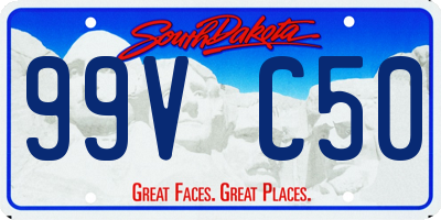 SD license plate 99VC50