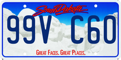 SD license plate 99VC60