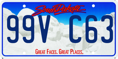 SD license plate 99VC63