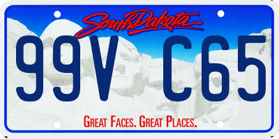 SD license plate 99VC65