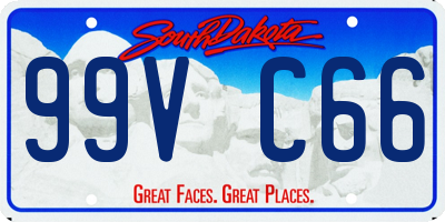 SD license plate 99VC66