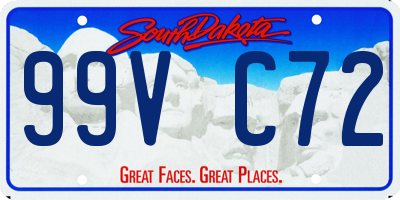 SD license plate 99VC72