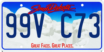 SD license plate 99VC73