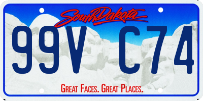 SD license plate 99VC74