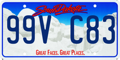 SD license plate 99VC83