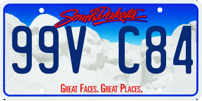 SD license plate 99VC84