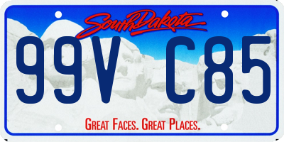 SD license plate 99VC85