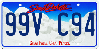 SD license plate 99VC94