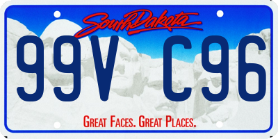 SD license plate 99VC96