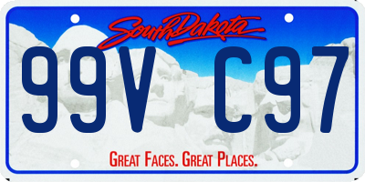 SD license plate 99VC97