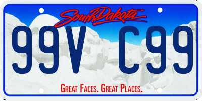 SD license plate 99VC99
