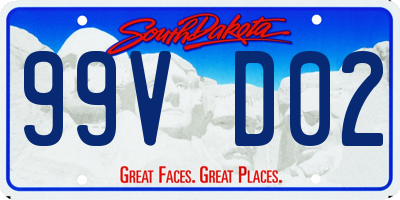 SD license plate 99VD02