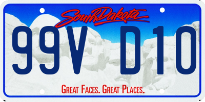 SD license plate 99VD10