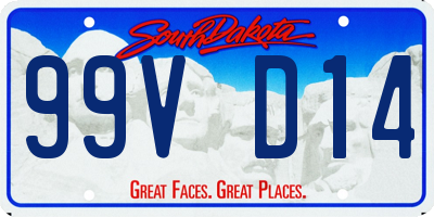 SD license plate 99VD14