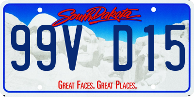 SD license plate 99VD15