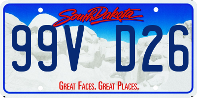 SD license plate 99VD26