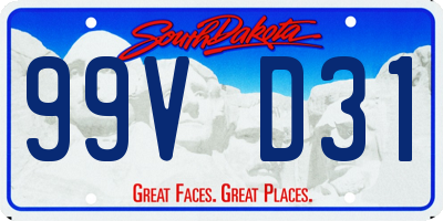 SD license plate 99VD31