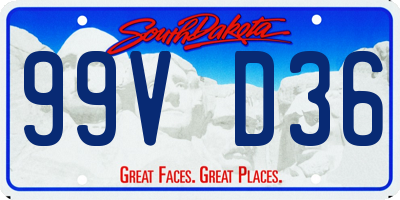 SD license plate 99VD36